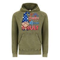 Vintage Olive happy 4th of july gnome Vintage Hoodie - HRA Design Shop