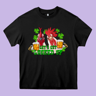 Heavy Core Tee st. patricks day roosters lets get lucked up