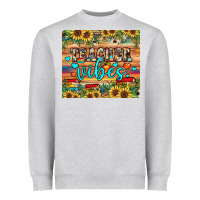 Heather Grey teacher vibes Heavyweight Sweatshirt - JahusDesignShop