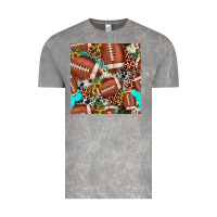 Cloud Rock football leopard turquoise cowhide sunflower seamless pattern Vintage Tee - JahusDesignShop