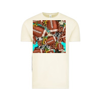 Vintage Arctic football leopard turquoise cowhide sunflower seamless pattern Vintage Tee - JahusDesignShop