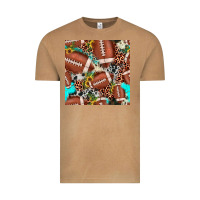 Vintage Camel football leopard turquoise cowhide sunflower seamless pattern Vintage Tee - JahusDesignShop