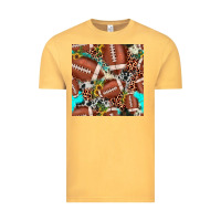 Vintage Mustard football leopard turquoise cowhide sunflower seamless pattern Vintage Tee - JahusDesignShop
