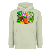 Matcha St. Patricks Day Coffee Cups Heavyweight Hoodie - BundleAndBundleShop