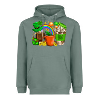 Sage St. Patricks Day Coffee Cups Heavyweight Hoodie - BundleAndBundleShop