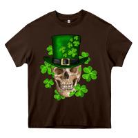 Chocolate Brown st. patricks day skull Heavy Core Tee - RanaPortraitStore