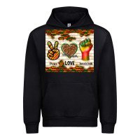 Black peace love juneteenth Urban Hoodie - TumblerDesignByShophia