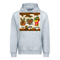 Heather Grey peace love juneteenth Urban Hoodie - TumblerDesignByShophia