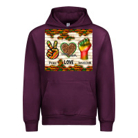 Mauve Wine peace love juneteenth Urban Hoodie - TumblerDesignByShophia