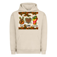 Pigment French Oak peace love juneteenth Urban Hoodie - TumblerDesignByShophia