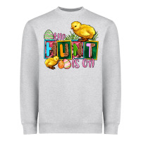 Heather Grey the hunt is on Heavyweight Sweatshirt - AdoDesignShop