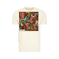 Vintage Arctic football leopard gemstone sunflower seamless pattern Vintage Tee - JahusDesignShop
