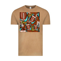 Vintage Camel football leopard gemstone sunflower seamless pattern Vintage Tee - JahusDesignShop