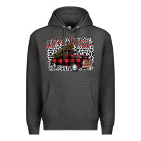 Charcoal Heather Merry Christmas Truck Premium Hoodie - Bettercallsaul