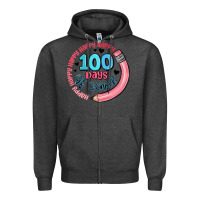 Charcoal Heather happy 100 days of school Zipper Hoodie - MaliasSmallBusiness