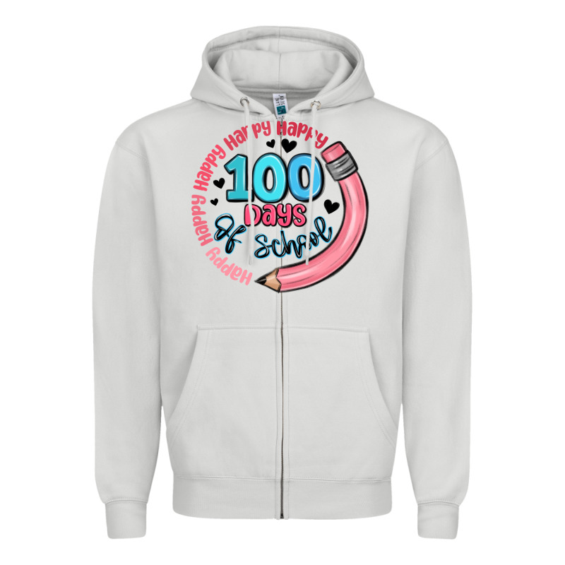 Happy 100 Days Of School Zipper Hoodie by MaliasSmallBusiness | Teevron