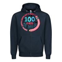 Navy happy 100 days of school Zipper Hoodie - MaliasSmallBusiness