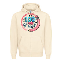 Sandshell happy 100 days of school Zipper Hoodie - MaliasSmallBusiness