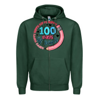 Sports Green happy 100 days of school Zipper Hoodie - MaliasSmallBusiness