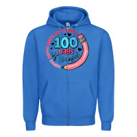 True Royal happy 100 days of school Zipper Hoodie - MaliasSmallBusiness