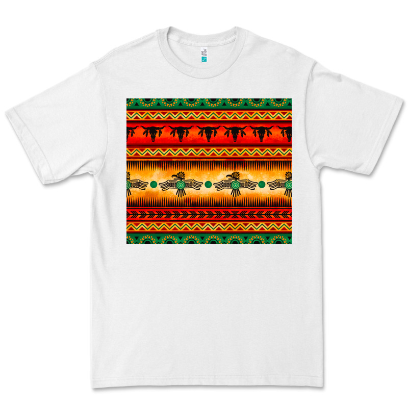 Thunderbird Bullskull Aztec Pattern Premium Tee by BarkalooDesign | Teevron