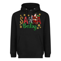 Black Santa Baby With Santa Heavyweight Hoodie - BundleAndBundleShop