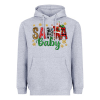 Heather Grey Santa Baby With Santa Heavyweight Hoodie - BundleAndBundleShop