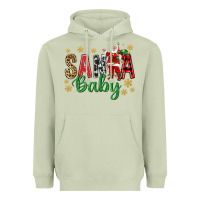 Matcha Santa Baby With Santa Heavyweight Hoodie - BundleAndBundleShop
