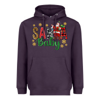 Plum Santa Baby With Santa Heavyweight Hoodie - BundleAndBundleShop