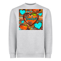 Heather Grey teacher hearts Heavyweight Sweatshirt - JahusDesignShop