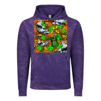 Cloud Purple St patricks  duck with leprechaun hat  seamless Vintage Hoodie - FaDigitalArtStudio