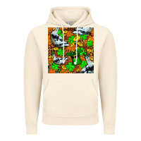 Vintage Artic St patricks  duck with leprechaun hat  seamless Vintage Hoodie - FaDigitalArtStudio