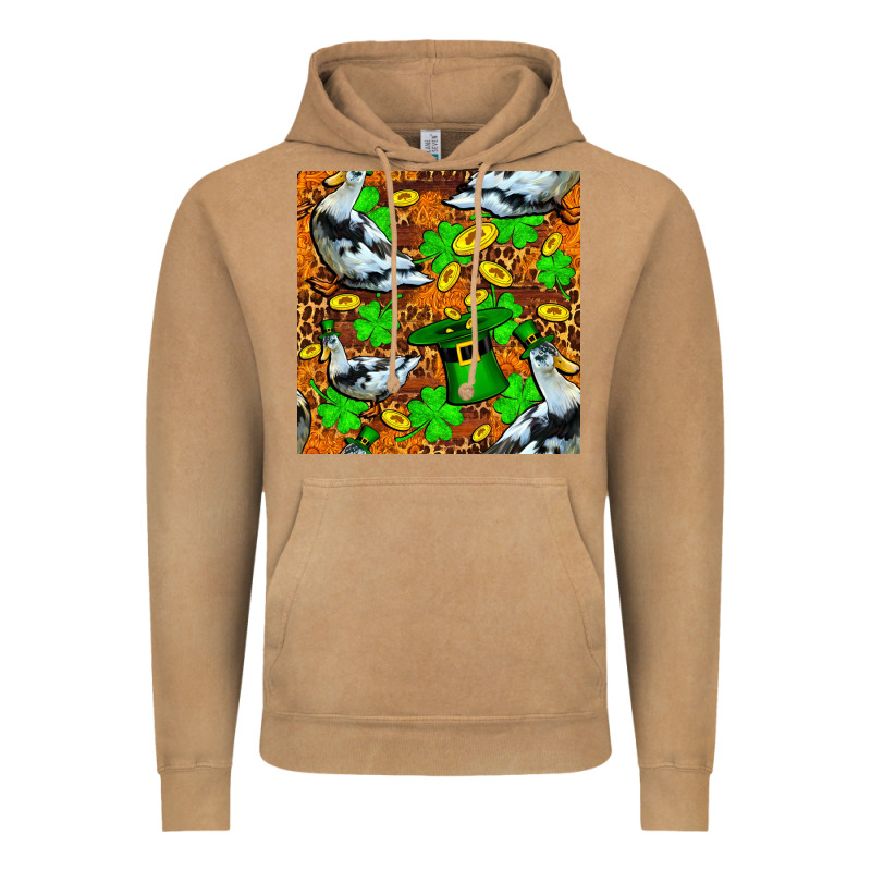 St Patricks  Duck With Leprechaun Hat  Seamless Vintage Hoodie by FaDigitalArtStudio | Teevron