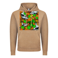 Vintage Coffee St patricks  duck with leprechaun hat  seamless Vintage Hoodie - FaDigitalArtStudio