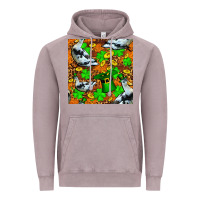 Vintage Zinc St patricks  duck with leprechaun hat  seamless Vintage Hoodie - FaDigitalArtStudio