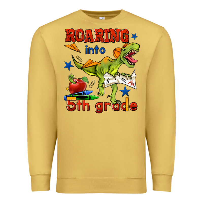Roaring Into 5th Grade Premium Sweatshirt by BundleAndBundleShop | Teevron