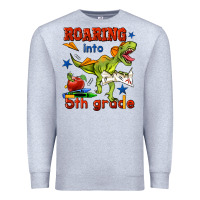 Heather Grey roaring into 5th grade Premium Sweatshirt - BundleAndBundleShop