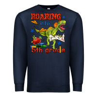 Navy roaring into 5th grade Premium Sweatshirt - BundleAndBundleShop