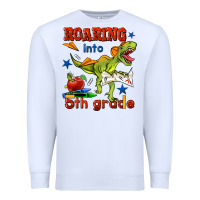 White roaring into 5th grade Premium Sweatshirt - BundleAndBundleShop