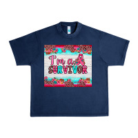 Navy i'm a survivor Urban Heavy Tee - JahusDesignShop