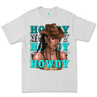 Dove Grey howdy howdy black girl Premium Tee - texasbilliewilder