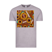 Vintage Zinc football leopard sunflower seamless pattern Vintage Tee - JahusDesignShop