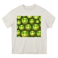 Cream st. patricks day lucky face Heavy Core Tee - RanaPortraitStore