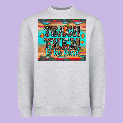 Teach Them To Be Kind Heavyweight Sweatshirt Designed By Jahusdesignshop