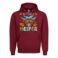Burgundy heifer Zipper Hoodie - MaliasSmallBusiness