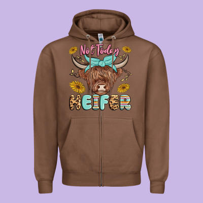 Heifer Zipper Hoodie Designed By Maliassmallbusiness