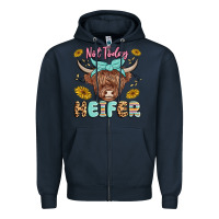 Navy heifer Zipper Hoodie - MaliasSmallBusiness