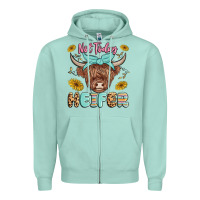 Seafoam heifer Zipper Hoodie - MaliasSmallBusiness