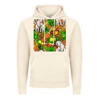 Vintage Artic St patricks  goat family with balloons seamless Vintage Hoodie - FaDigitalArtStudio