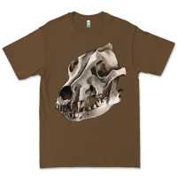Cacao Wolf skull Premium Tee - RanaPortraitStore